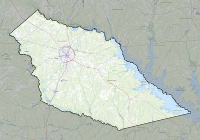 Angelina County TX USGS topo map