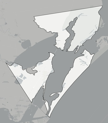 Aransas County TX county basemap context