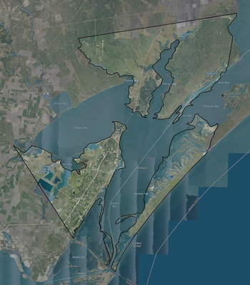 Aransas County TX USGS imagery and topo map