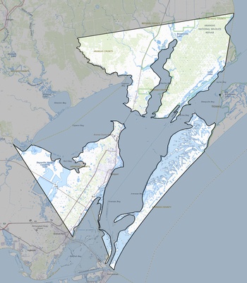 Aransas County TX USGS topo map