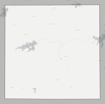 Archer County TX county basemap context