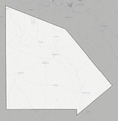 Atascosa County TX county basemap context