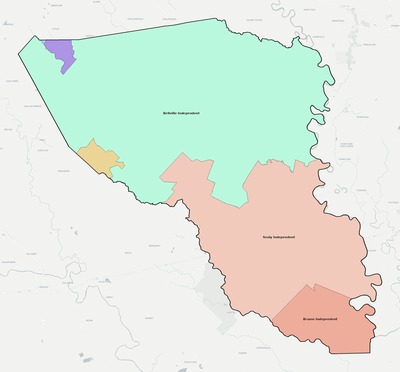 Austin County TX school district boundaries map
