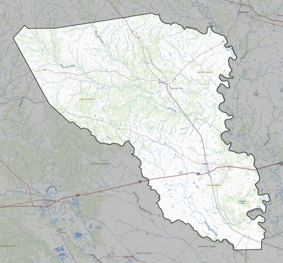 Austin County TX USGS topo map