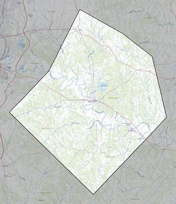 Bastrop County TX USGS topo map
