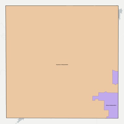 Baylor County TX school district boundaries map