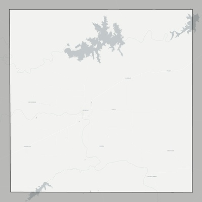 Baylor County TX county basemap context