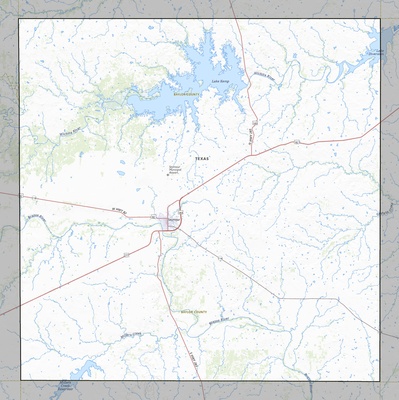 Baylor County TX USGS topo map