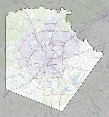 Bexar County TX USGS topo map