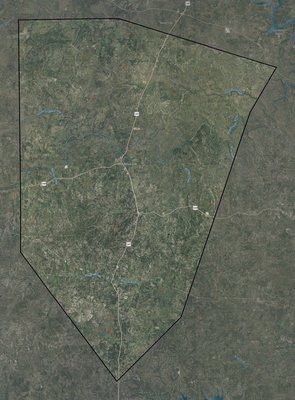 Blanco County TX USGS imagery and topo map