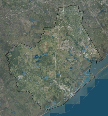 Brazoria County TX USGS imagery and topo map