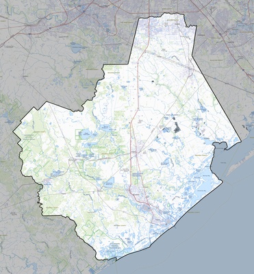Brazoria County TX USGS topo map