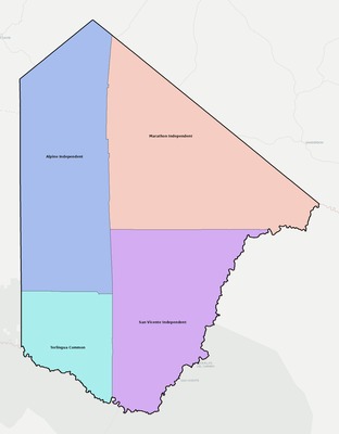 Brewster County TX school district boundaries map