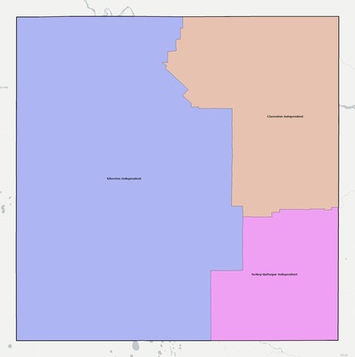 Briscoe County TX school district boundaries map