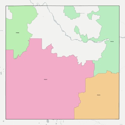 Briscoe County TX ZIP code boundaries map