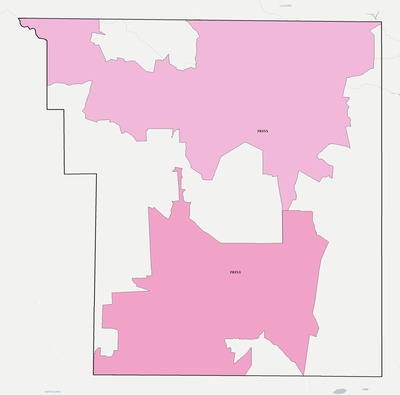 Brooks County TX ZIP code boundaries map
