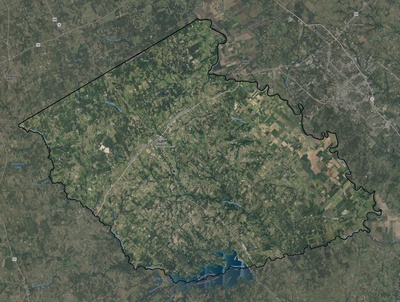 Burleson County TX USGS imagery and topo map