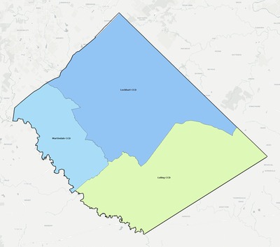 Caldwell County TX townships and subdivisions map