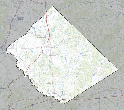 Caldwell County TX USGS topo map