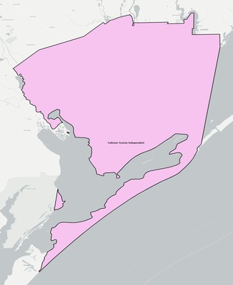 Calhoun County TX school district boundaries map