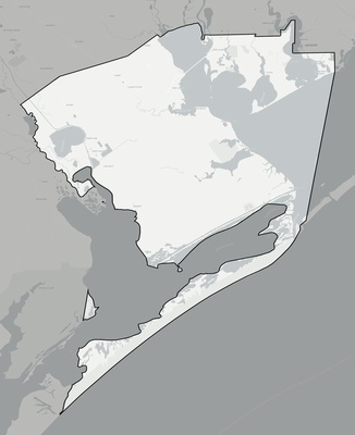 Calhoun County TX county basemap context