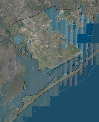 Calhoun County TX USGS imagery and topo map