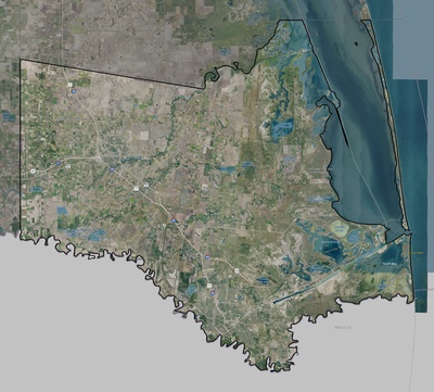 Cameron County TX USGS imagery and topo map