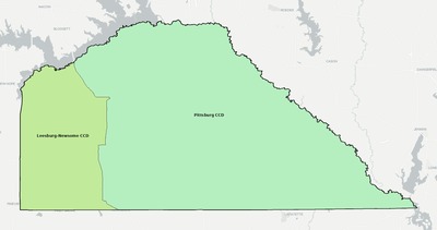 Camp County TX townships and subdivisions map