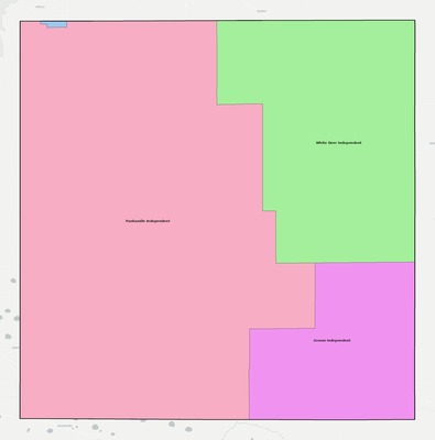Carson County TX school district boundaries map