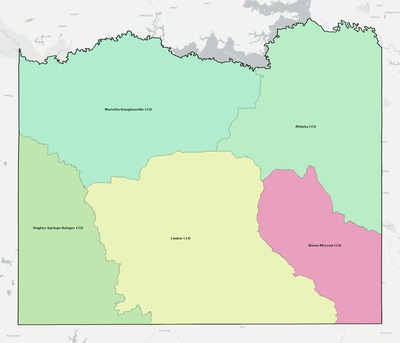 Cass County TX townships and subdivisions map