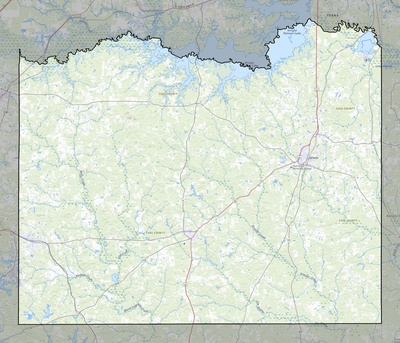 Cass County TX USGS topo map