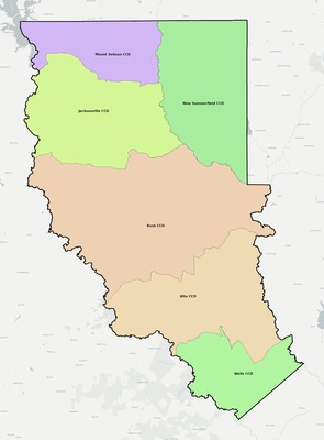 Cherokee County TX townships and subdivisions map