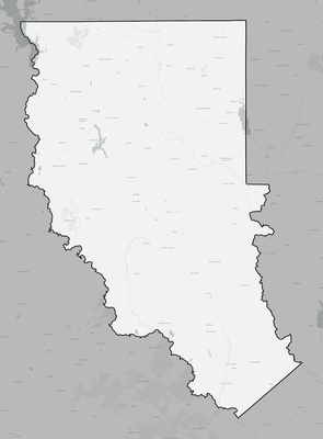 Cherokee County TX county basemap context