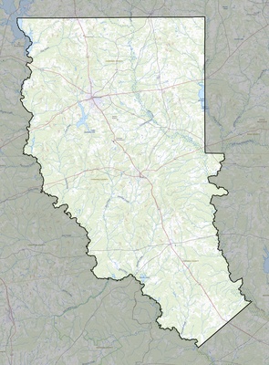 Cherokee County TX USGS topo map