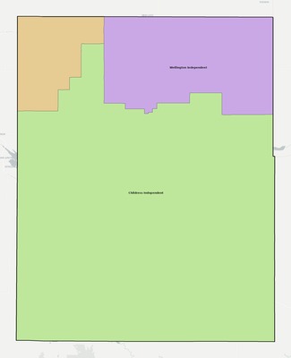 Childress County TX school district boundaries map