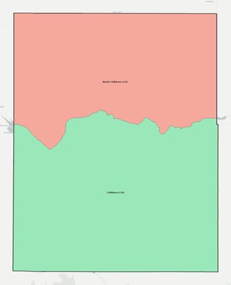 Childress County TX townships and subdivisions map