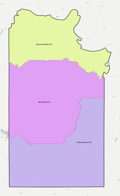 Clay County TX townships and subdivisions map