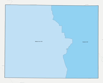 Coke County TX townships and subdivisions map