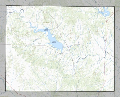 Coke County TX USGS topo map