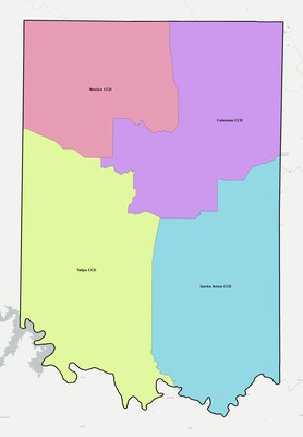 Coleman County TX townships and subdivisions map