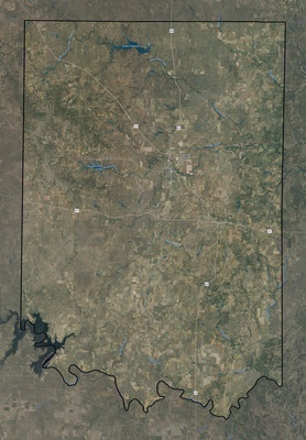 Coleman County TX USGS imagery and topo map