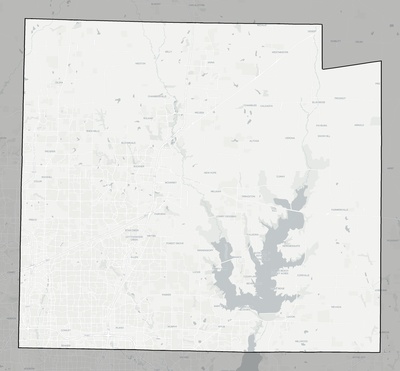Collin County TX county basemap context