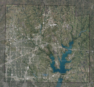 Collin County TX USGS imagery and topo map