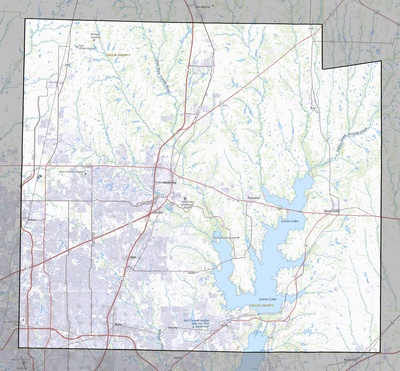 Collin County TX USGS topo map