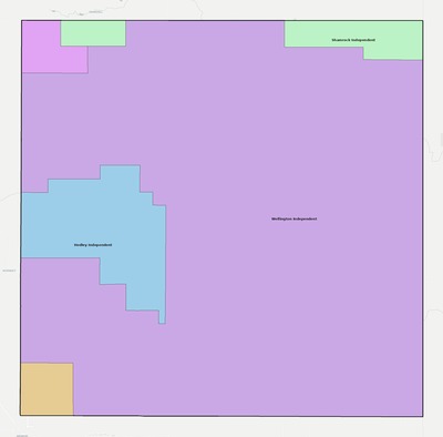 Collingsworth County TX school district boundaries map