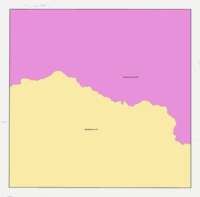 Collingsworth County TX townships and subdivisions map