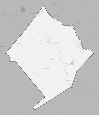 Colorado County TX county basemap context