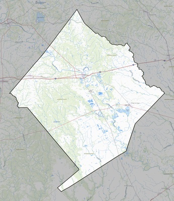 Colorado County TX USGS topo map