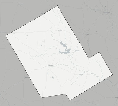 Comanche County TX county basemap context