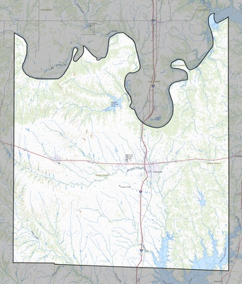 Cooke County TX USGS topo map